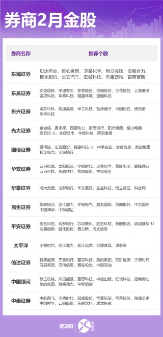 券商2月金股出炉：这些股获力挺，看好消费、科技等方向