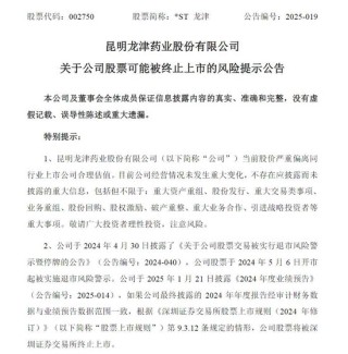上市十年，连亏五年！龙津药业面临退市