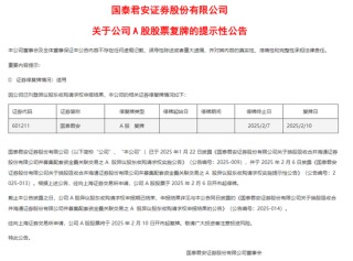 601211，下周一复牌