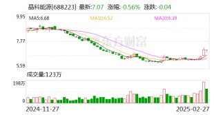 晶科能源：2024年净利润9054.09万元 同比减少98.78%