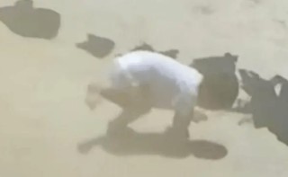 孩子光脚被地面烫到两轮变四驱 网友调侃：打败孩子的不是天真而是无鞋