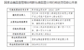 中国人寿黄平支公司被罚20万元：员工故意编造未曾发生的保险事故进行虚假理赔、骗取保险金导致发生涉刑案件