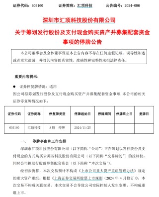 停牌！370亿芯片公司汇顶科技，宣布大收购