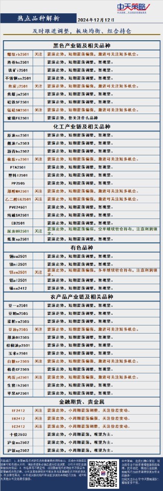 中天策略:12月12日市场分析