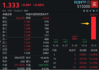 大举吸金！科技ETF（515000）单日获3.5亿元资金净流入！韦尔股份净利增逾数倍，科技大周期主线开启？