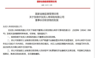 张晓宇获批出任友邦人寿董事长