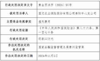 国元农险两家支公司因虚列费用被罚款22万元