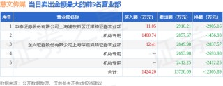 2月24日慈文传媒（002343）龙虎榜数据：机构净卖出5737.41万元