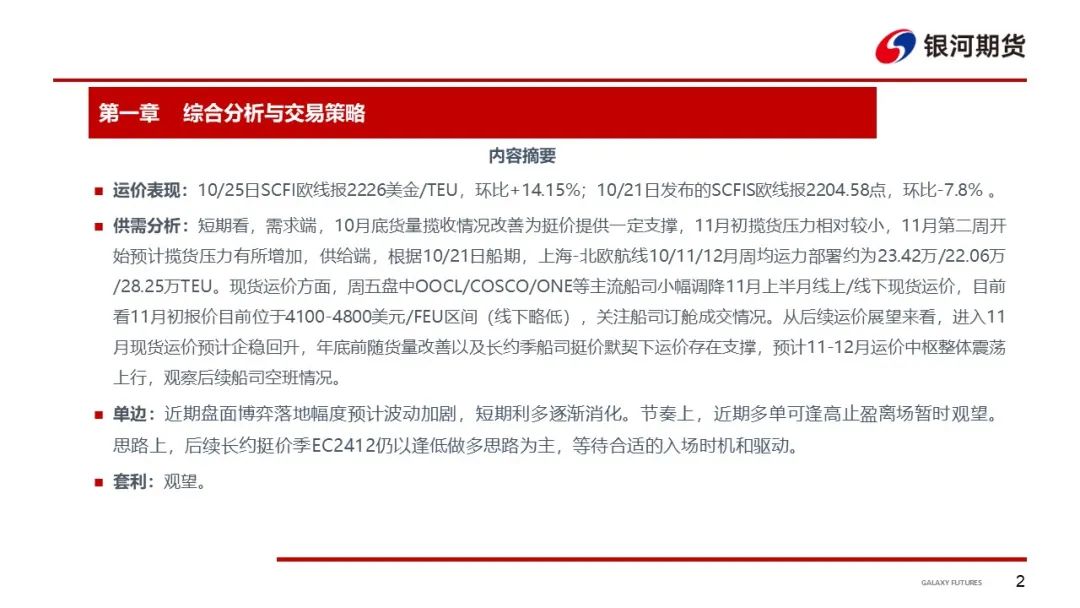 【集运指数（欧线）周报】市场博弈宣涨落地幅度 关注后续订舱情况-第5张图片
