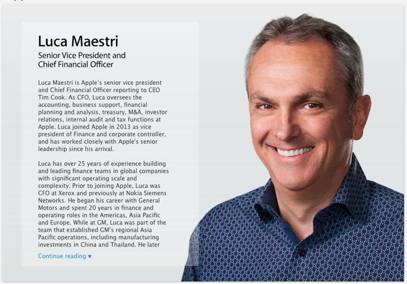 苹果的低调英雄：首席财务官 Luca Maestri 将卸任，库克感谢其 10 年贡献-第1张图片