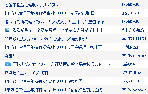 东方红启恒三年持有本轮行情以来涨8.24%，跑输业绩基准12%！累计给基民亏45亿元，收取管理费5亿元-第4张图片
