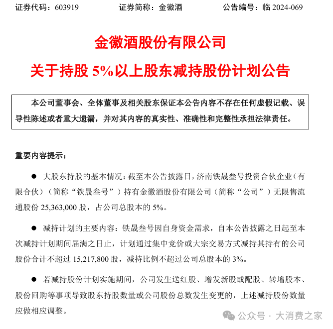 金徽酒股权质押高企、被减持，合同负债攀升背后是否施压经销商？-第1张图片