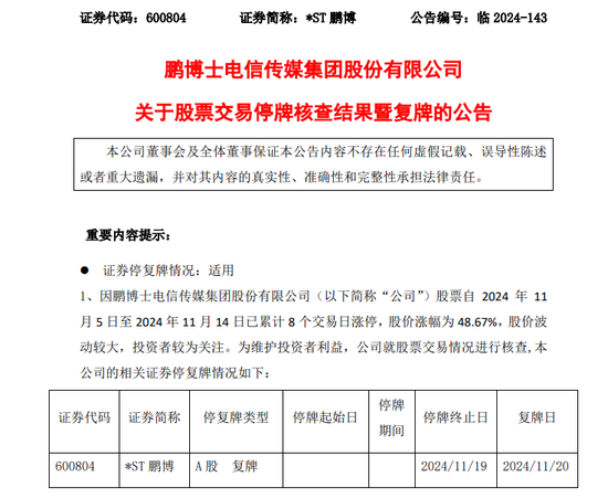 8连板牛股，明天复牌！停牌期间，公司被证监会立案！-第1张图片