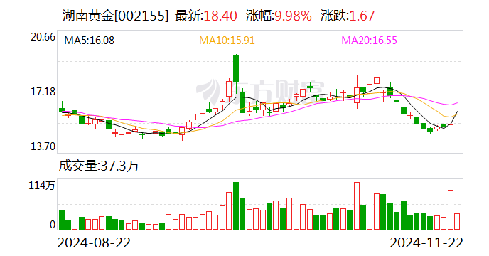 湖南黄金：关注到媒体报道平江发现超40条金矿脉 最终能够注入上市公司的黄金资源以评审备案的储量为准-第1张图片