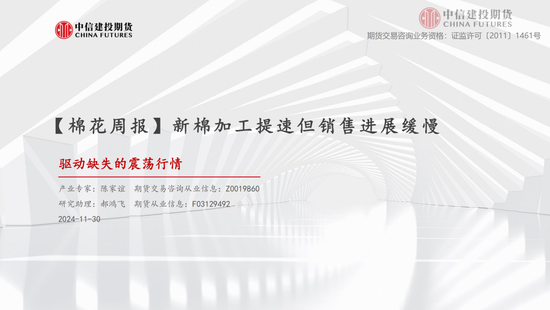 【棉花周报】新棉加工提速但销售进展缓慢-第3张图片