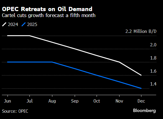 OPEC对2024年全球石油需求预测作出迄今最大幅度的下调-第2张图片