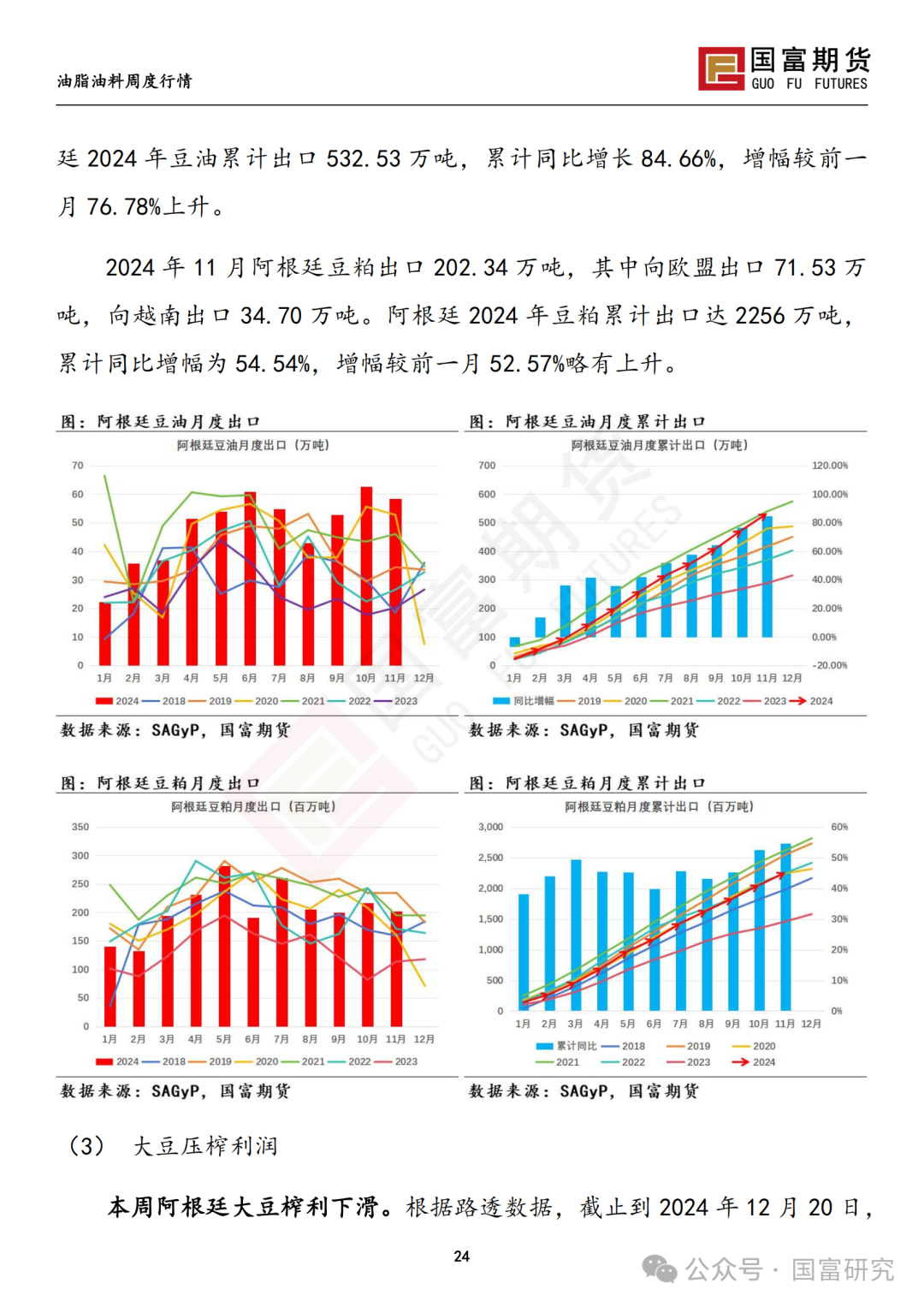 【国富豆系研究周报】南美丰产预期叠加宏观扰动，豆系估值承压-第26张图片