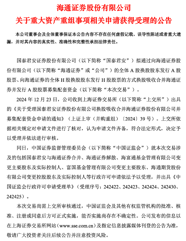 刚刚公告，证监会、上交所受理-第2张图片