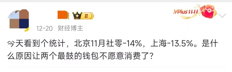 京沪11月社零数据下滑说明消费降级？专家：错！这是暖冬及消费活动前置引发的-第3张图片