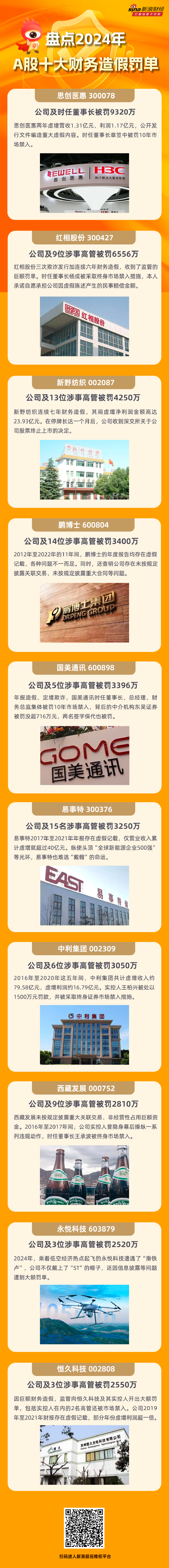 强化投资者保护 监管利剑出鞘！盘点2024年A股十大财务造假罚单-第1张图片