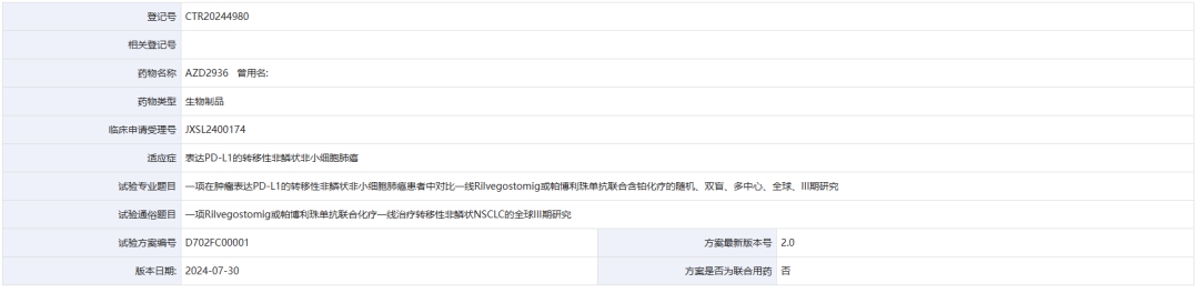 阿斯利康PD-1/TIGIT双抗启动III期临床-第1张图片