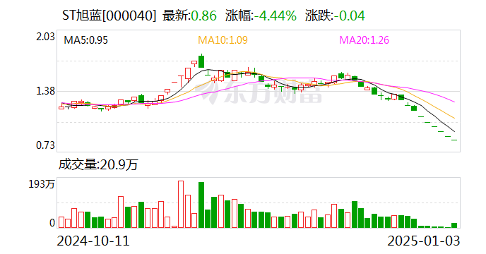 ST旭蓝：无法在责令改正期限内完成资金占用整改 1月6日起停牌-第1张图片