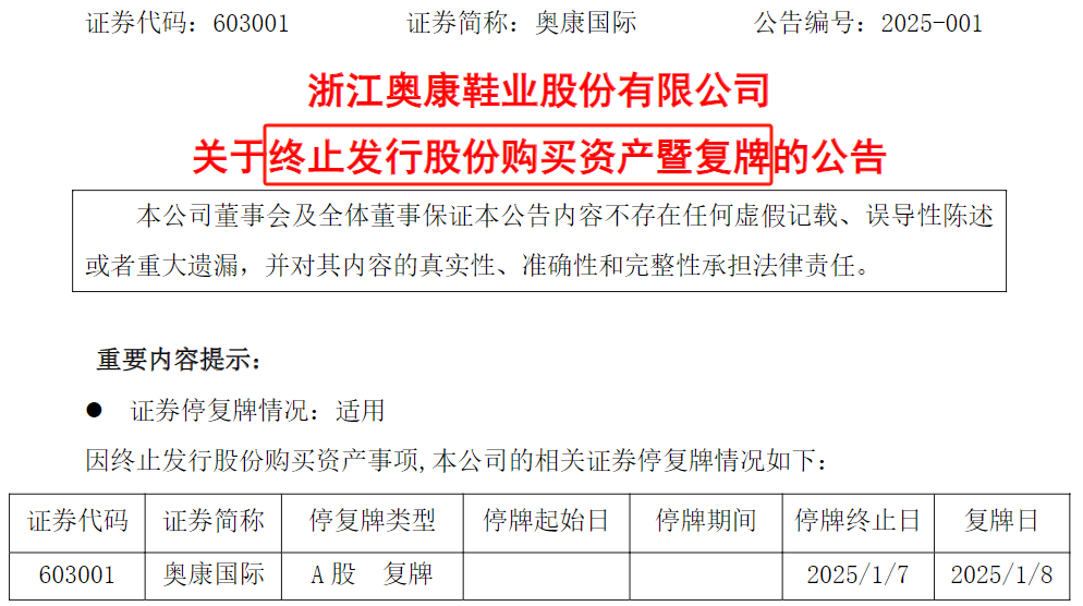 明起复牌！因交易条件未能达成一致，“温州鞋王”终止跨界收购芯片公司-第1张图片