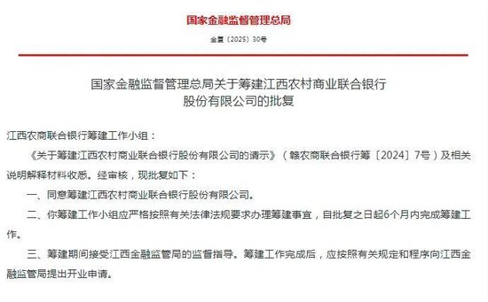 获批筹建！又一省级农商联合银行来了！-第1张图片