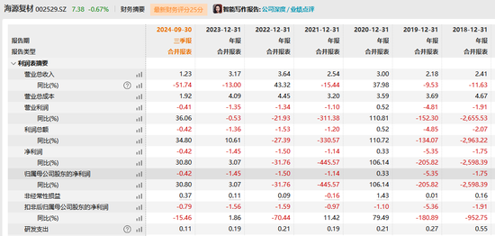 预计2024年业绩继续亏损，海源复材可能被实施退市风险警示-第3张图片