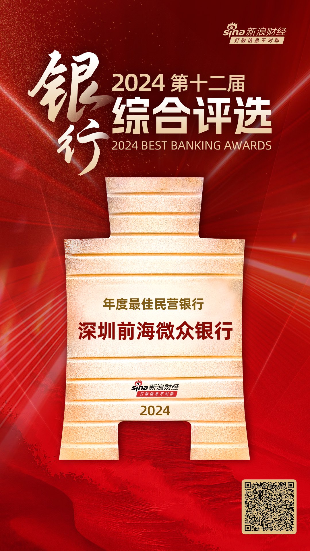 深圳前海微众银行获评“年度最佳民营银行”-第1张图片