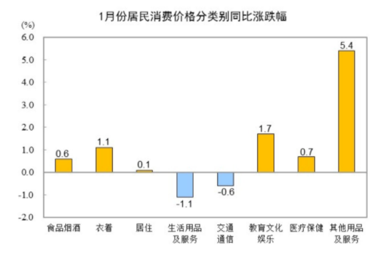 国家统计局：2025年1月份居民消费价格同比上涨0.5%-第2张图片